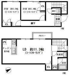 あしや東山荘の物件間取画像